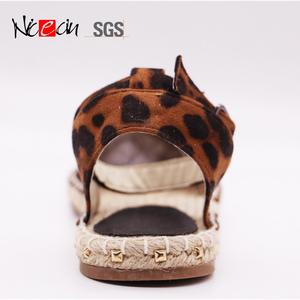 Nikecin — <span class=keywords><strong>Espadrilles</strong></span> léopard et cuir pour femmes, <span class=keywords><strong>Espadrilles</strong></span> à semelles compensées, sandales à motifs, léopard - Product Image 4