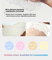 Masque facial en feuille de lifting non invasif, soluble dans l'eau, collagène hydrolysé, nano-or, bio-mimétique, fibre de cellulose en toile d'araignée