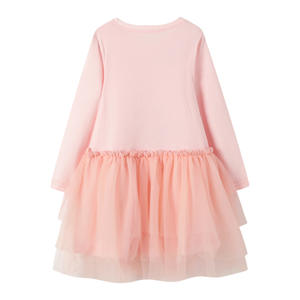 Fabricant chinois de robes de princesse pour enfants, vêtements pour filles, robe en tulle rose à plusieurs couches avec dentelle, vente en gros - Product Image 3
