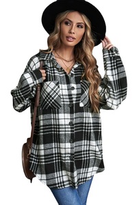 Neues Design Loose Plaid Woolen Flanell Jacke Herbst Cazual Woman Shirt Mantel <span class=keywords><strong>Blazer</strong></span> - Product Image 6