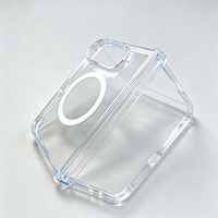 Coque de téléphone magnétique transparente en PC et TPU pour iPhone 18 Duo, avec emballage, compatible avec iPhone 18, 17, 16, 15, 14 Pro Max, 13, 12, 11