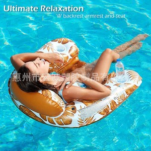 Inflatable Swimming Ring Novelty Shape 100x80cm PVC Floating Raft For Adults Outdoor Pool Use - Product Image 2