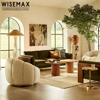 WISEMAX FURNITURE Nouvelle arrivée canapé modulaire léger et luxueux de créateur, ensemble de canapés, meubles, canapé inclinable en bois massif et tissu