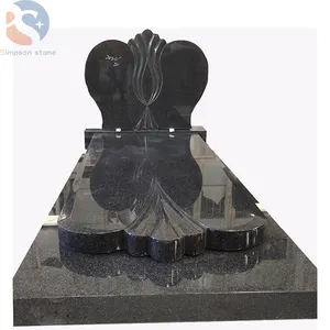 Chinese Goedkope Prijs Zwart Marmer Grafsteen G654 Mooie Graniet Fujian Zwart Europese Stijl Ontwerp