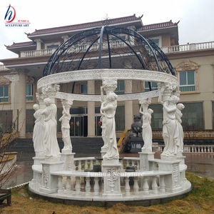 Estatua de mármol de paisaje grande para exteriores, Gazebo de columna - Product Image 3