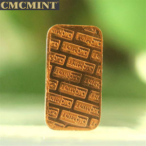 1 gramm. 999 Feine Kupfer Eisen Schiff Bar Metall Gedenkmünze Goldbarren Kupfer Gedenkmünze - Product Image 2