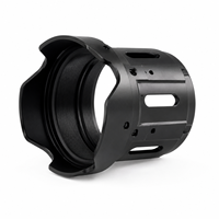 Boîtier usiné CNC en aluminium 6061 anodisé noir sur mesure pour objectif de caméra, destiné aux équipements de vision optique industrielle