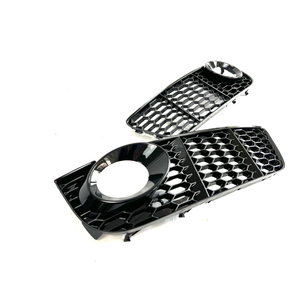 Une paire de caches de feux antibrouillard avant pour <span class=keywords><strong>Audi</strong></span> A5 Non Sline <span class=keywords><strong>2009</strong></span> 2010 2011 B8, en maille nid d'abeille hexagonale - Product Image 4