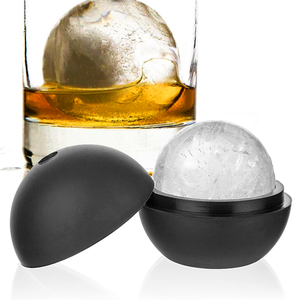 Moule à glaçons sphériques en silicone de 5 cm - <span class=keywords><strong>Bac</strong></span> à glaçons ronds <span class=keywords><strong>avec</strong></span> <span class=keywords><strong>couvercle</strong></span> pour whisky et cocktails - Glacage lent et sans BPA - Product Image 1