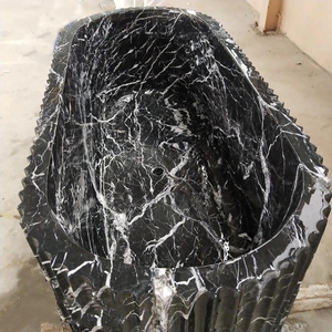 Baignoire italienne moderne classique autoportante en pierre naturelle Baignoire Napoléon en marbre noir pour salle <span class=keywords><strong>de</strong></span> <span class=keywords><strong>bain</strong></span> à vendre - Product Image 3