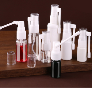 White PET Nasal Mist <b>Spray</b> <b>Bottle</b> Oral Throat Sprayer Round <b>Empty</b> Plastic <b>Bottle</b> for Medicine - Product Image 4