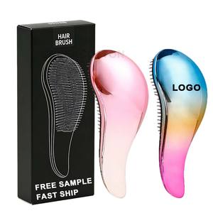 Pettine Personalizzabile Anti-Groviglio, Spazzola Arricciacapelli a Setole Morbide, Spazzola Lisciante con Sfumatura di Colore, Pettine per Acconciature da Parrucchiere - Product Image 1