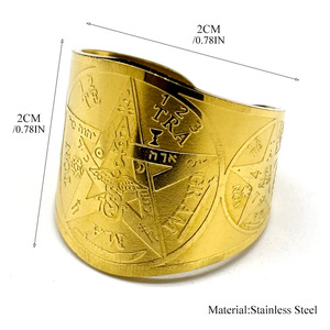 Anillo <span class=keywords><strong>Amuleto</strong></span> Vintage de Acero Inoxidable, Sello de los 7 Arcángeles, Protección, Cubo de Metatrón, Símbolo de Lilith, Secretos <span class=keywords><strong>del</strong></span> <span class=keywords><strong>Rey</strong></span> Salomón - Product Image 5