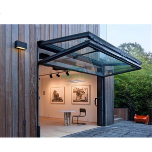 Venta al por mayor Ventanas plegables de aluminio Escaparate residencial Acordeón Bi-Plegable Ventana corredera Precio - Product Image 2