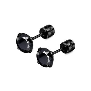 2024 différentes tailles 2-6mm coloré zircone pierre 18k plaqué or noir <span class=keywords><strong>pistolet</strong></span> plaqué acier inoxydable <span class=keywords><strong>Tragus</strong></span> boucles d'oreilles pour les femmes - Product Image 4