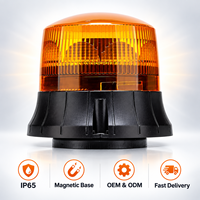 Feux de signalisation rotatifs à LED magnétiques SENKEN, lumière stroboscopique d'avertissement, IP65, ambre, avec alimentation DC10-30V, durable pour les véhicules d'urgence