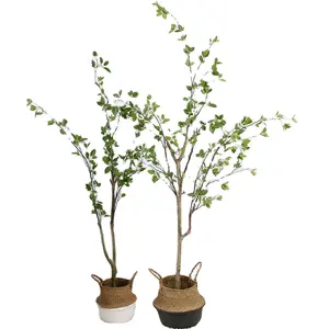 Vaso de bonsai de plástico, decoração interna, simulação de árvores de plantas artificiais