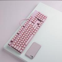 Clavier mécanique filaire de jeu Rapoo V500PRO 104 touches pleine taille, touches PBT, anti-ghosting, RGB pour PC, ordinateur portable, bureau