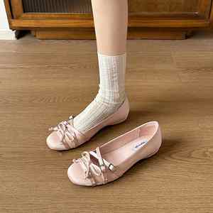 Nuevos Zapatos de Tacón con Punta Cuadrada y Lazo al Estilo Francés para Mujer, Zapatos Mary Jane de Ballet, Tallas Grandes - Product Image 4