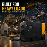 Groupe électrogène diesel industriel 50kW 100kW 200kW silencieux avec contrôleur ATS 220/380V, refroidissement par eau, ATS
