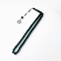 Muslimische Gebetskette Tisbiha Harzperlen 10mm 45 Stück Subha Armband Misbaha Islamischer Imam Kerbai Pool Allah Rosenkranz