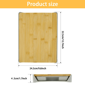 Drawer Cutting <b>Board</b> Plastic Organizer Drawers Multifunction Wooden Kitchen <b>Tool</b> Chopping - Product Image 4