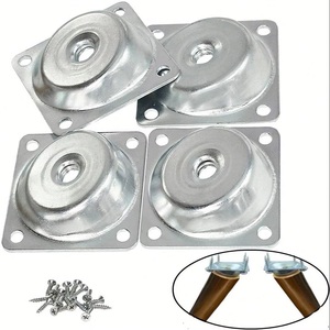Contemporary Dining Table Base Zinc-Plated Metal <b>Legs</b> Mount Plates 67X70 Bedroom Desk Furniture <b>for</b> Home Office or Living Room - Product Image 3