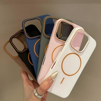 Coques de téléphone à chargement sans fil pour iPhone 12 13 14 15 16 Pro Max Plus, coques magnétiques mates avec protection