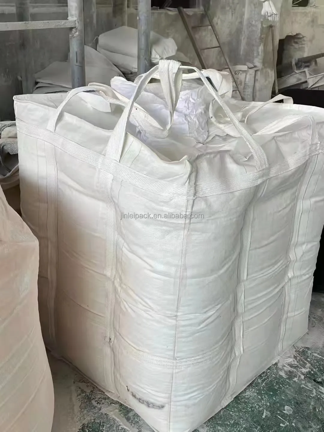 Tas PP muatan Forklift 1500kg tas plastik jumbo daur ulang tas massal FIBC penguatan dalam untuk penggunaan Kimia/Pertanian