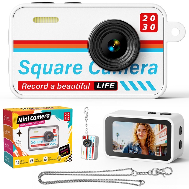 3 Color Portable Camera Mini Camera Toys Pocket Retro Digital Camera for Teenagers With HD Lens