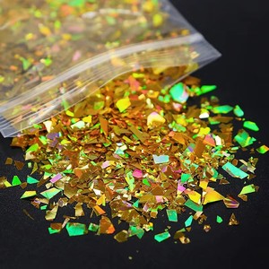 YMJ <span class=keywords><strong>OGF</strong></span>- Escamas de Purpurina Holográfica Irregular PET No Tóxicas para Decoración de Uñas, Embalaje de Señuelos de Pesca, 10G - Product Image 3
