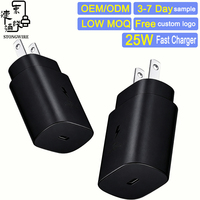Chargeur rapide 25W QC3.0 avec prises US/EU/UK Type-C pour montre connectée, écouteurs, certifié CE, multiples protections intelligentes, protection de la batterie