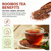 Thé Rouge Rooibos en Sachets Individuels, Doux avec un Arôme Revitalisant, Feuilles de Buisson Rouge Pures, à Boire Chaud ou Glacé