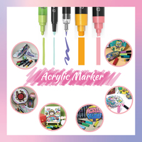 Bestationery Wholesale Marcadores - Ensemble de stylos marqueurs d'art permanents à peinture acrylique pour graffiti, coloriage DIY et promotion artistique, de Chine