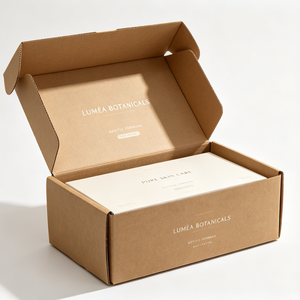 B Flute Self-locking Heavy Duty Kraft Corrugated Mailer <b>Box</b> Cosmetic Glass Bottle Shipping Protective EPE Insert Custom Printed - Product Image 2