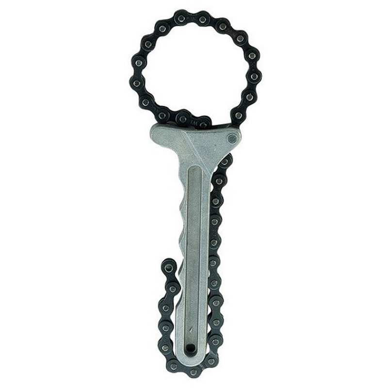 Clé à Chaîne Pour Filtre à Huile Réglable - Alliage Aluminium, Longueur 20 Cm, Diamètre Max 14 Cm, Outil Garage - 2