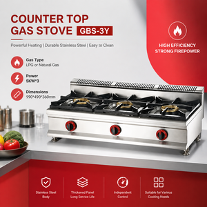 เตาแก๊ส3หัว,เตาแก๊สสำหรับใช้ในครัวทำอาหาร - Product Image 1