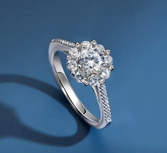 Moyu White Gold Bezoedelen Gratis 925 Sterling Zilveren Sieraden 8A Zirconia Sieraden Engagement Wedding Ring Voor Vrouwen