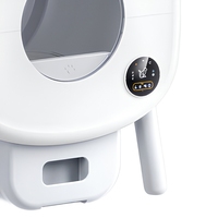 Bac à litière intelligent pour chat avec contrôle à distance par application, nettoyage automatique, facile à nettoyer, faible bruit, enregistrement vocal et caméra