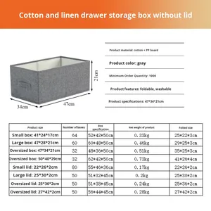 Organisation de placard, cubes de rangement en tissu pliables pour enfants, best-seller, grande capacité pour garde-robe, durable - Product Image 2