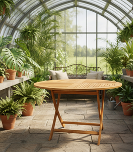 โต๊ะรับประทานอาหารทรงวงรีไม้สักเกรดเชิงพาณิชย์ ดีไซน์ทันสมัย ขยายได้ พับเก็บได้ กันน้ำ เหมาะสำหรับโรงแรม ลานบ้าน และพื้นที่กลางแจ้งขนาดใหญ่ - Product Image 2