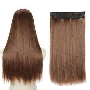 Extensiones de Cabello con cable Invisible para mujer, extensiones de cabello sin Clip, línea de pescado secreto rizado ombré, piezas de cabello sintético largo - Product Image 1