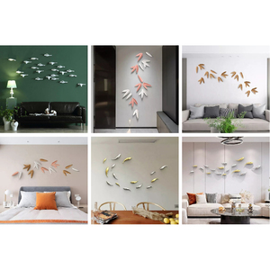 Artisanat mural suspendu, oiseau blanc, céramique, décoration murale, Art de maison, 10 pièces - Product Image 6