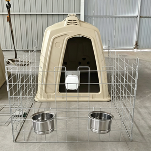 Nichoir en plastique résistant aux UV, au vent et à la pluie pour veaux nouveau-nés, abri extérieur pour veaux avec mangeoire en acier inoxydable - Product Image 4