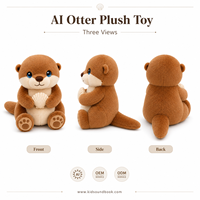 Robot compagnon IA en peluche douce, ours ou lapin, rembourrage en coton PP |   Jouets émotionnels intelligents dotés d'une interaction intelligente IA