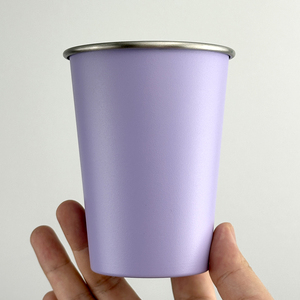 Tasses à <span class=keywords><strong>bière</strong></span> <span class=keywords><strong>de</strong></span> camping 350ML 500ML en acier inoxydable empilables, tasse à café avec logo personnalisé, revêtement en poudre, sans BPA, gobelet <span class=keywords><strong>de</strong></span> voyage en plein air - Product Image 4