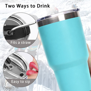 Wholesale Custom 20oz Stainless Steel Vacuum <b>Flask</b> Tumbler Mug <b>Straw</b> 6-12 Hours Thermal Insulation Minimalist Design Portable - Product Image 4