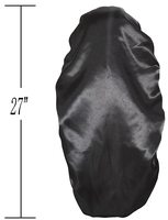 Bonnet de nuit en satin de luxe personnalisé avec logo, grande tresse longue pour femme, et foulard en soie satinée avec lien et écharpe