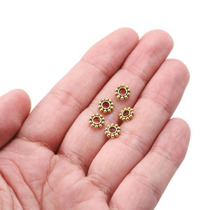 Zinc Alloy Flower Spacer Beads Antique Gold Silver Bronze <b>Copper</b> For <b>Bracelet</b> Making DIY Jewelry Accessories - Product Image 5