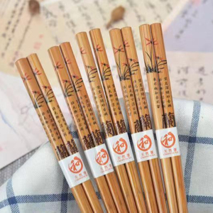 <strong>Chopsticks</strong> 5 Pair Natural Bamboo Japanese <strong>Chopsticks</strong> Reusable <strong>Chopstick</strong> Set with Gift Box and Bags Classic Style Chop Stick - Product Image 2